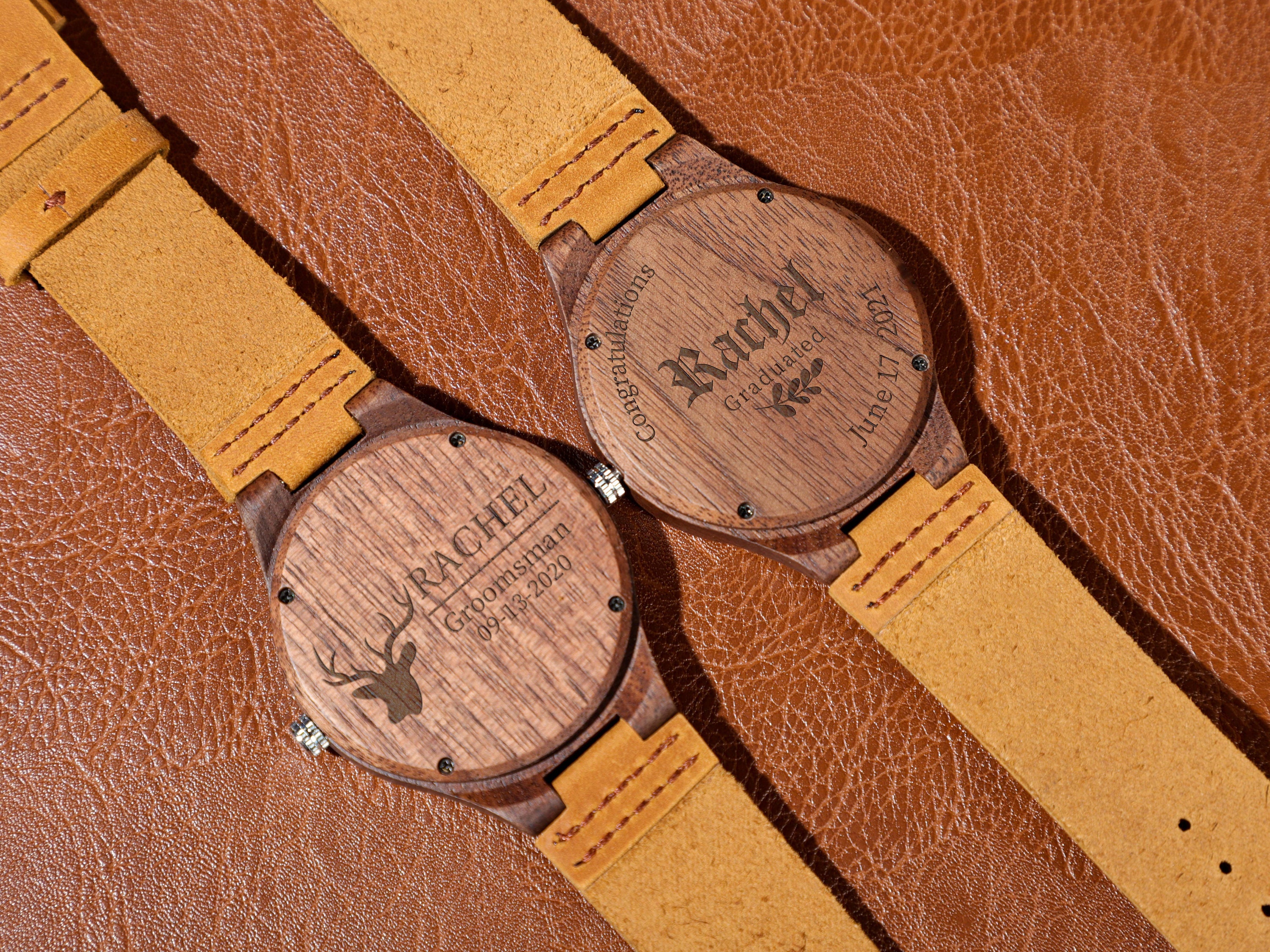 Personalized Mens Watch, Groomsmen Watch, Engraved Wooden Watch, Best Man Gift, Gift for Dad, Husband Gift, Boyfriend Gift