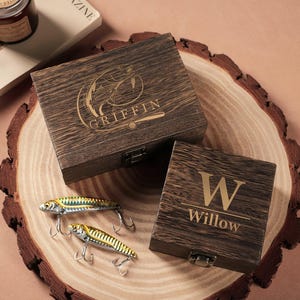 Personalized Fishing Buddy Gift,Metal Fish Hook Bait Set,Fishing Lure,Fishing Bait,Retirement Gift,Gift for Dad in Law,Engraved Lure Gift