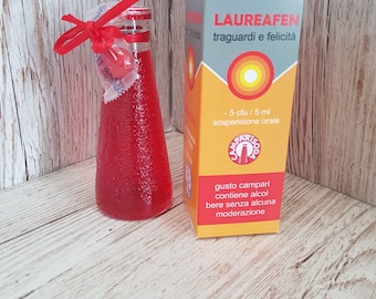 Graduation favor box type syrup for CAMPARI bottle graduation favor idea medicine box medicine type box, confetti holder