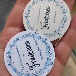 set 12 pz TAG per bomboniere, bigliettino bomboniere, biglietto confetti