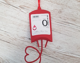 Blood bag favor, medicine, doctor's degree in medicine, hematology, laboratory technician, <sold empty>