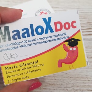 bomboniere laurea tipo  farmaco medicina farmacologia, psicologia - scatola per confetti personalizzata, laurea farmacia, portaconfetti