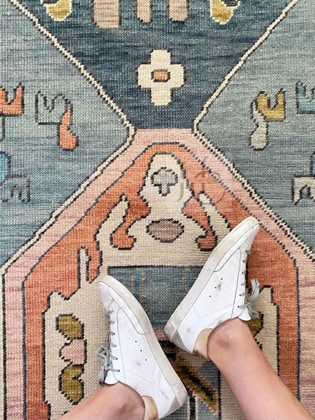 Geometric Runner Rugs Oushak Rug Hallway Runner Oushak Rug Hand Knotted ...