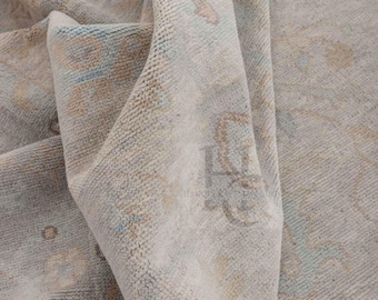 10x13 ft Quick Ship! Muted Beige Oushak Hand Knotted Rug, Handmade Rugs for Living Room - Antique style Contemporary rug