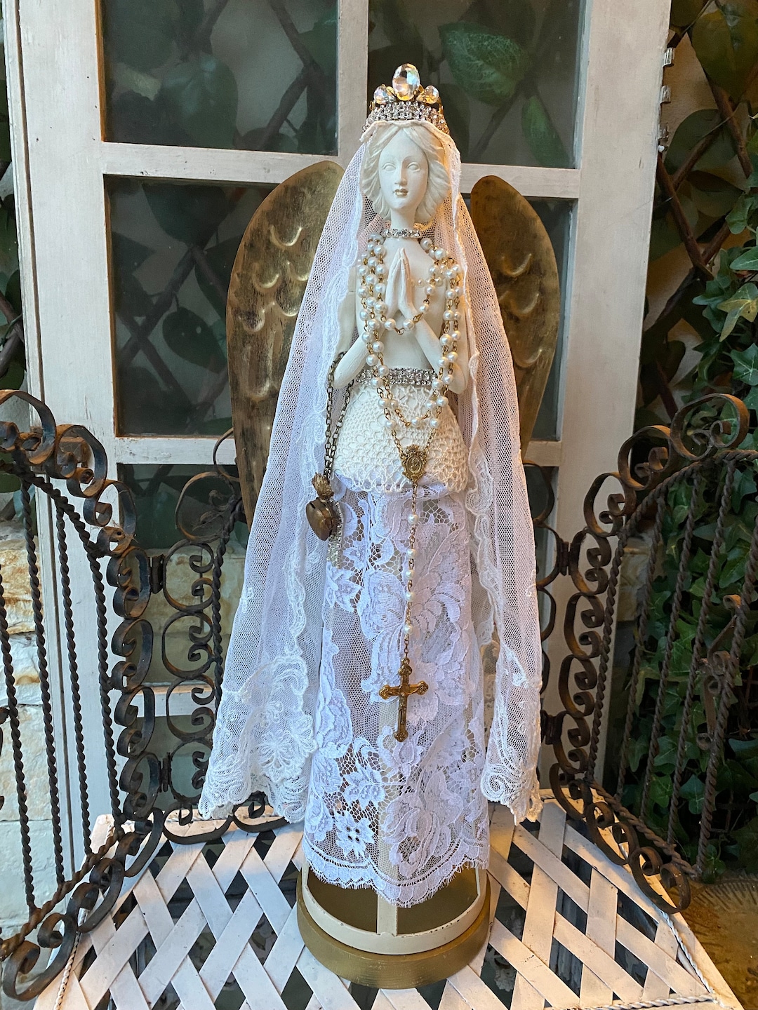 Large Angel Santos Cage Doll Sculpture With Crown, Reproduction - Etsy