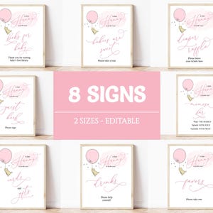 Editable Winnie the Pooh Signs Classic Winnie the Pooh Bear Baby Shower Signs Bundle Printable Decorations Vintage Table Decor Instant, BS15