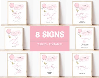 Editable Winnie the Pooh Signs Classic Winnie the Pooh Bear Baby Shower Signs Bundle Printable Decorations Vintage Table Decor Instant, BS15