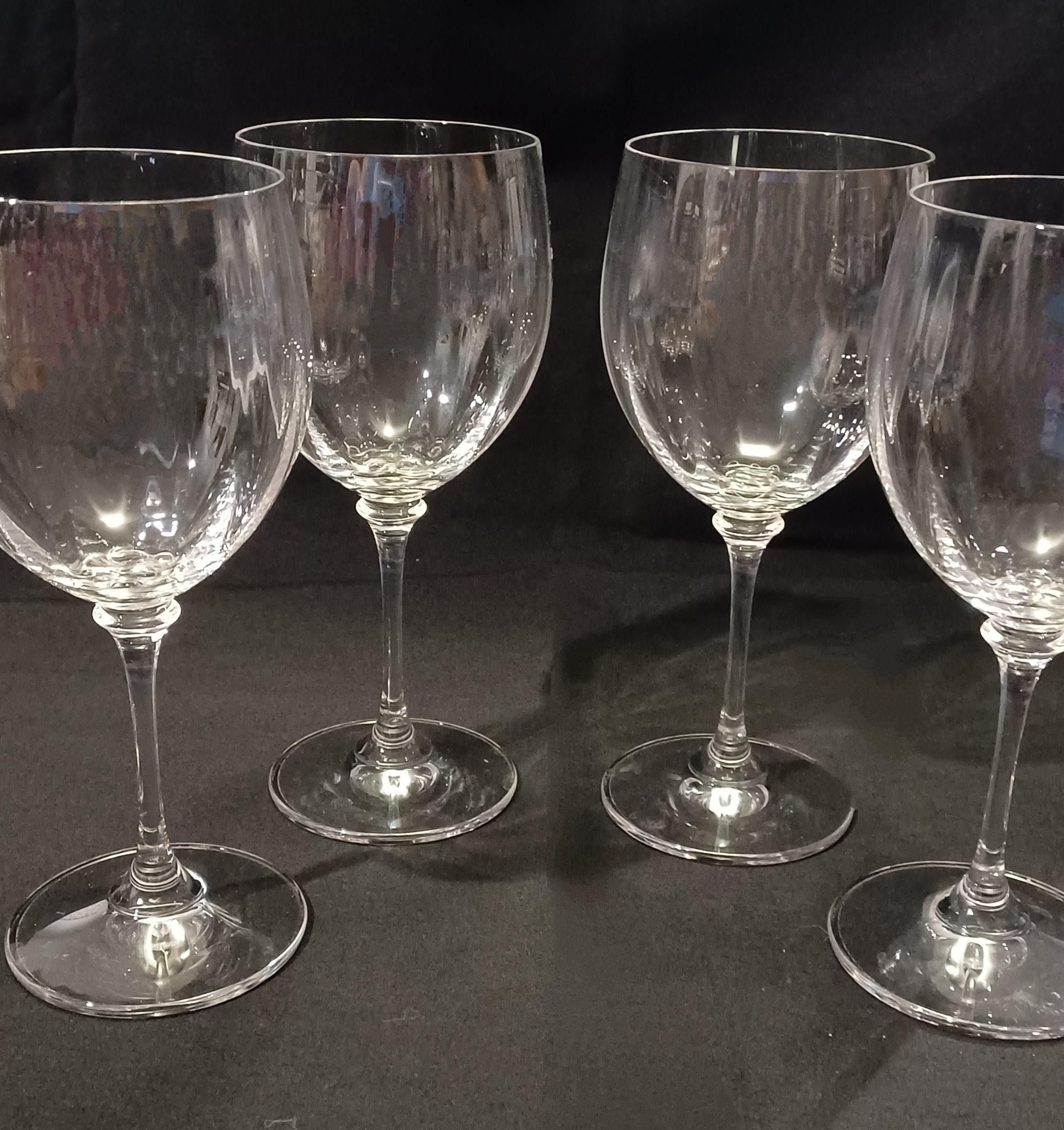 Mikasa Stephanie Pattern Crystal Water Goblet Set Etsy