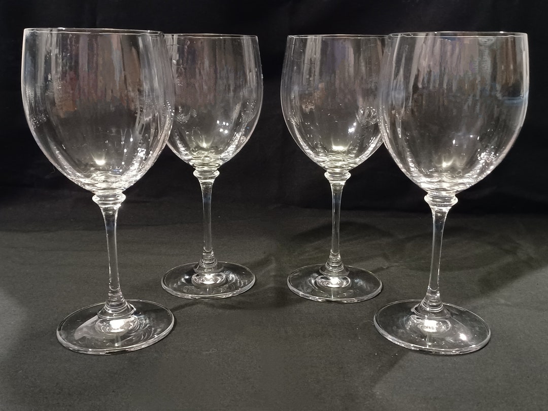 Mikasa Stephanie Pattern Crystal Water Goblet Set Etsy