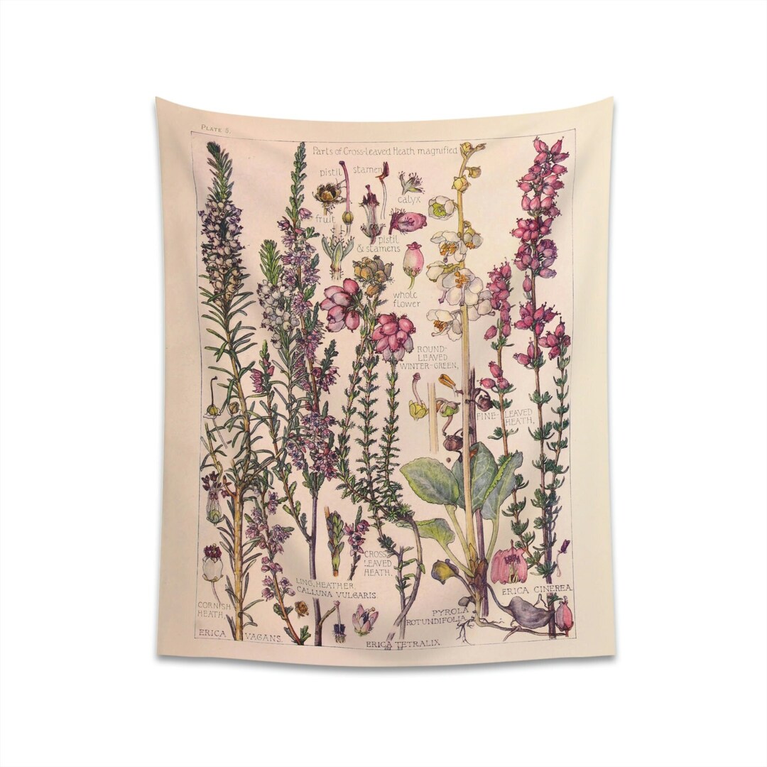 Botanical Tapestry Master Bedroom Decor Tapestry Wall Hanging Etsy