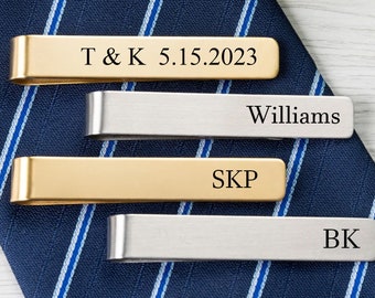 Engraved Tie Bar Personalized Tie Clip Custom Tie Bar Wedding Tie Clip Monogram Tie Bar Stainless Tie Clip Groomsmen Tie Clip Gift for Men