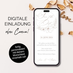 Digitale Save the Date-kaart | Bruiloft | Bruiloft uitnodiging | bruiloft | Uitnodiging | Gepersonaliseerd | E-kaart | Stuur via WhatsApp