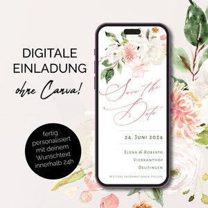Digitale Save the Date-kaart | Bruiloft | Bruiloft uitnodiging | bruiloft | Uitnodiging | Gepersonaliseerd | E-kaart | Stuur via WhatsApp