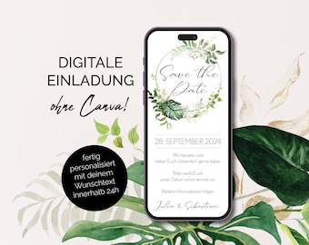Digital Save the Date Card | Wedding | Wedding invitation | wedding | Save the Date | Personalized | Ecard | Send via WhatsApp