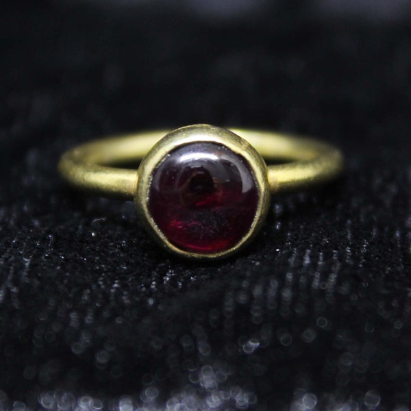 Passionate Red Garnet Silver Jewelry Ring, Natural Garnet Stone Silver Ring, Dark Red Silver Ring, Garnet Stone Ring,Burgundy Natural Stone