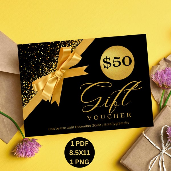 Discount Gift card Certificate template| voucher card template|Discount gift card template|Editable gift card voucher| DIY gift card templat