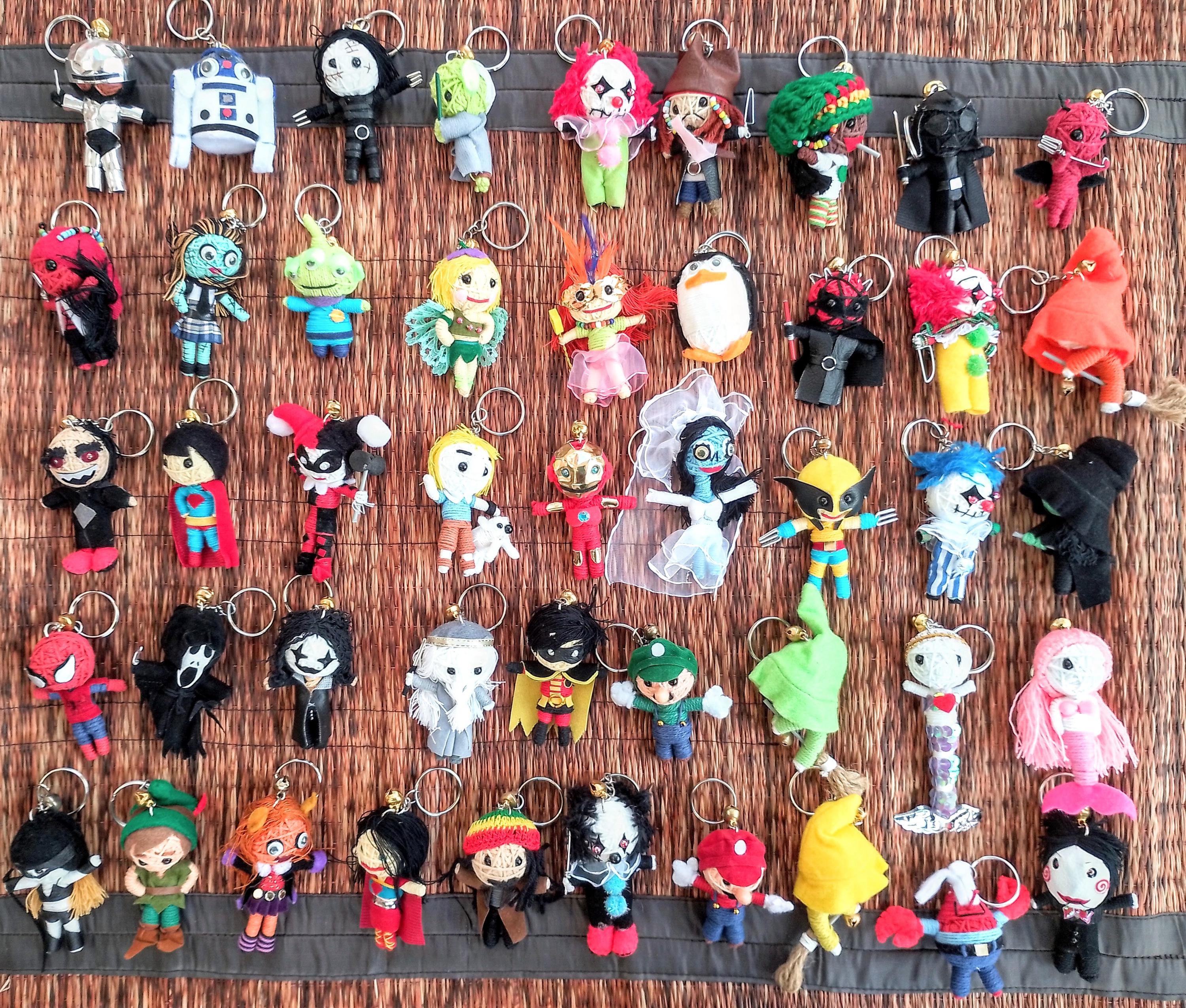 46 X String Voodoo Doll Keyrings Key Chains Wholesale Movie