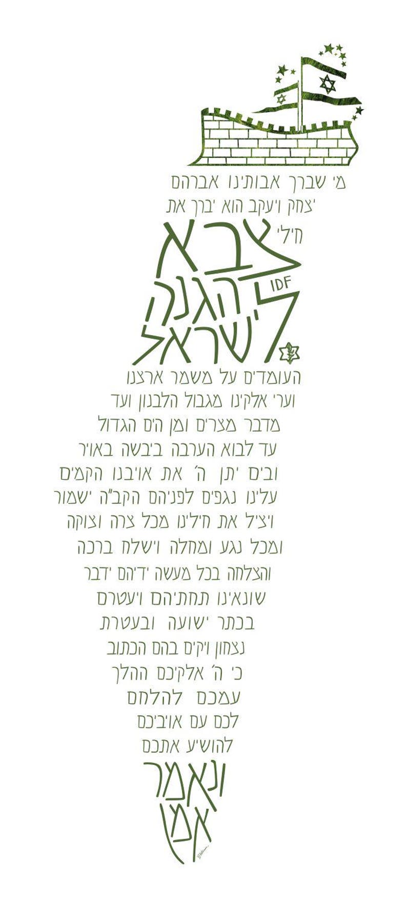Idf Graphics Israel Map IDF | Prayer for Soldiers | Map of Israel Art | Protect the ...