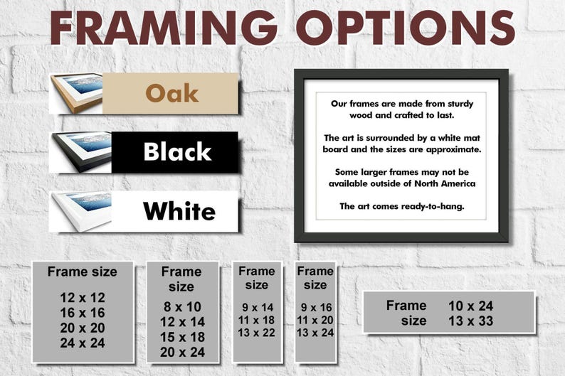 a white brick wall with a black frame and a white brick wall