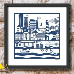 Tel Aviv Art | Made in Israel | Israeli artist | Modern Jewish Art | Judaica | Am Yisrael Chai