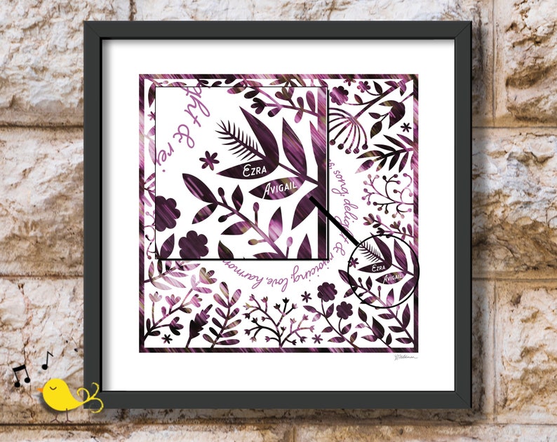 Jewish Wedding Blessings Sheva Brachot Papercut Print Hebrew English ...