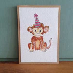 Personalisierte Karte zum Geburtstag- Handgemalte Aquarell Klappkarte/ Postkarte - Happy Birthday Geburtstag
