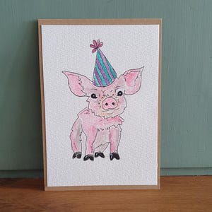 Personalisierte Karte zum Geburtstag- Handgemalte Aquarell Klappkarte/ Postkarte - Happy Birthday Geburtstag