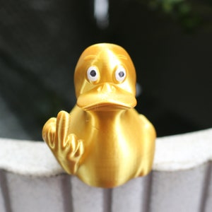Böse Ente zeigt Mittelfinger, Rubber Duck, Badeente, Bad Deko