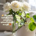 Luna Moth Butterfly Plant Stake, Stained Glass Suncatcher for Indoor Plants, Plant Lover Gift product logo