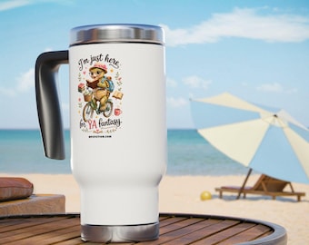 YA Fantasy Fan Travel Mug for Fiction Lovers Who Ride Hard for Their Genre