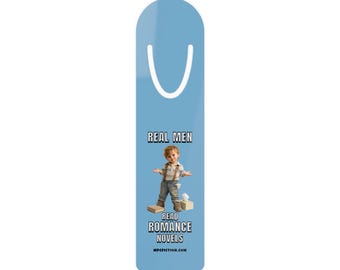 Aluminum Bookmark for Romance Readers | Funny Book Lover Gift | Real Men Read Romance Novels