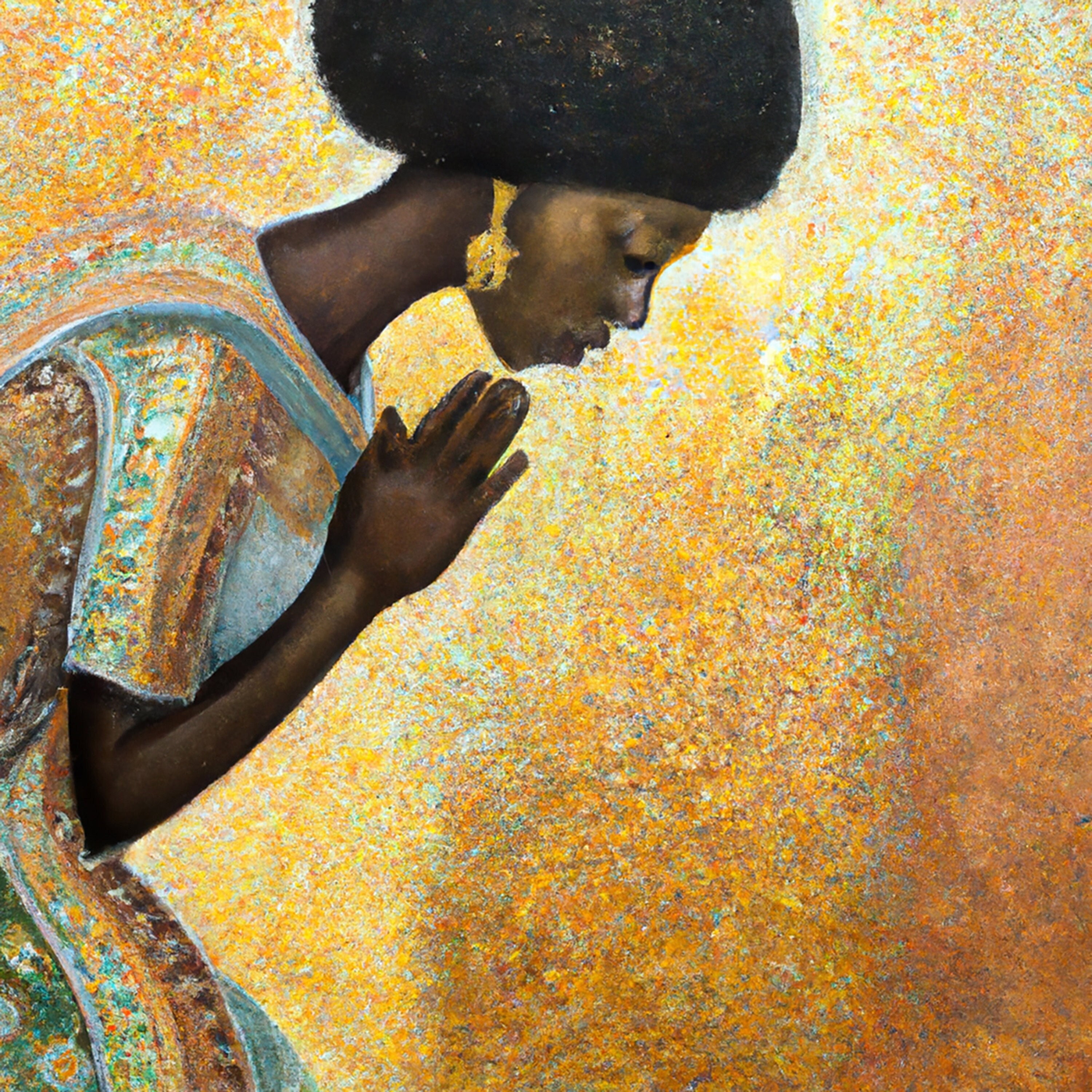Christian Art: Black Woman Praying - Etsy