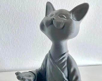 Cute Cat Stl, Yoga Cat 3d Figure, Cat Bust Stl, 3d Printer Stl Files, 3d Printing Stl, Best Stl, Stl Files, Stl File 3d Printing