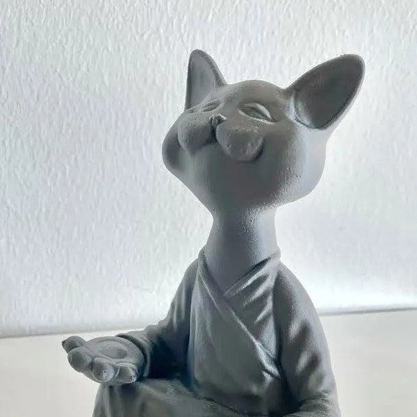 Cute Cat Stl, Yoga Cat 3d Figure, Cat Bust Stl, 3d Printer Stl Files, 3d Printing Stl, Best Stl, Stl Files, Stl File 3d Printing