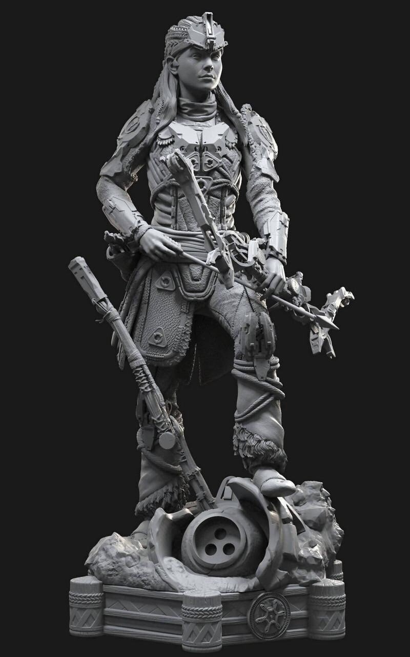 Aloy Stl, Aloy 3d Figure, Horizon Zero Stl, 3d Printer Stl Files, 3d ...