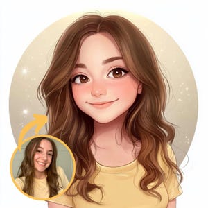 Custom Icon Illustration, Personalized PFP, Customized Portrait, Avatar Commission, Twitch, Cartoon Portrait Art, Kawaii Chibi Anime Drawing