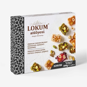 Premium Turkish Delight (Pistachio, Hazelnut, Flavored) 150g