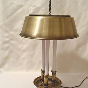 Vintage Bouillotte 3 Candlestick Table Lamp