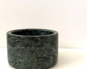 Vintage Green Marble Catchall / Candle Vessel - Create Your Own Candle