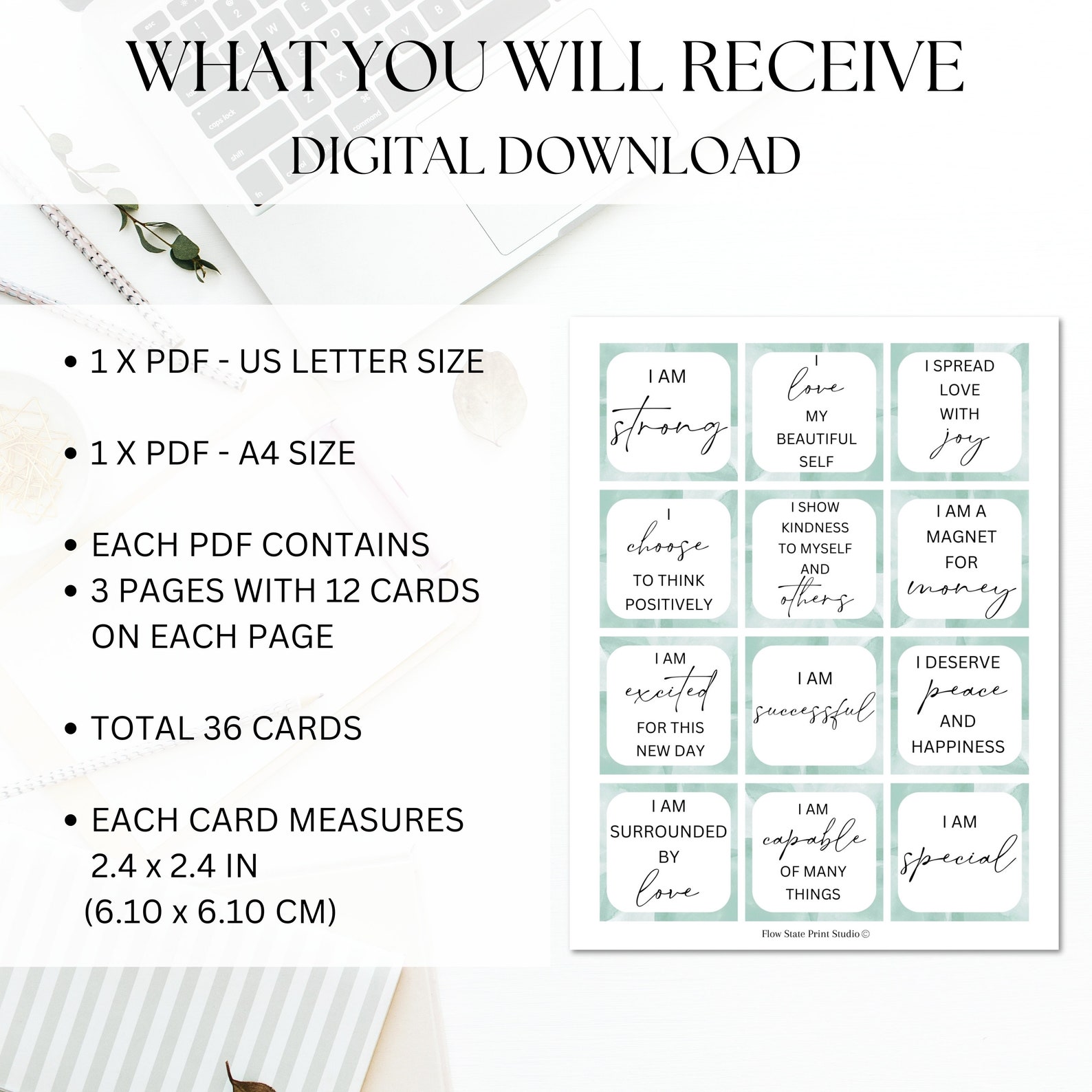 Vision Board Affirmation Cards Printable, Vision Board Printables ...