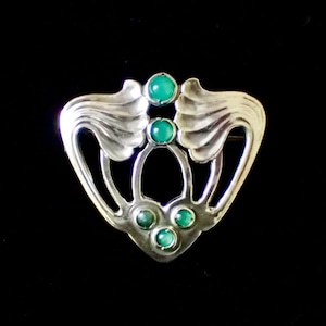 Art Nouveau broche zilver 800 28 x 25 mm