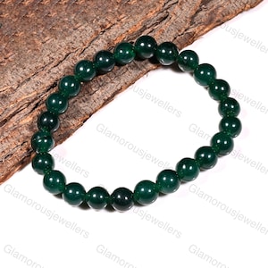 Green Jade Beads Mala Bracelet Prayer Beads Bracelet  Beads Crystal Bracelet Wrist Mala Beads Bracelet Christmas Gift Birthstone bracelet