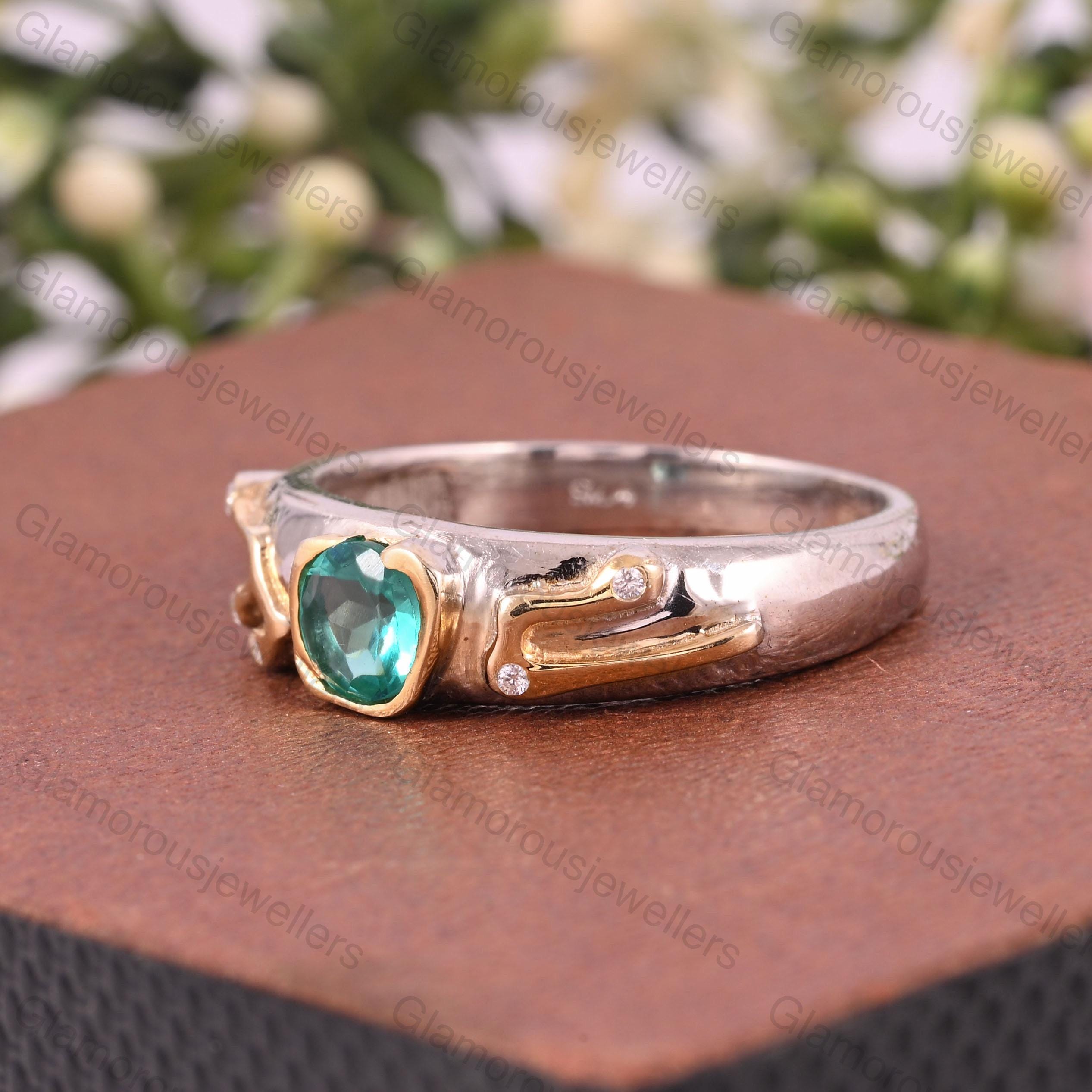 k14gf◇Silver925◇エメラルドリング Kokiri Emerald Ring: 925 Sterling Silver Zelda Engagement Ring - Etsy