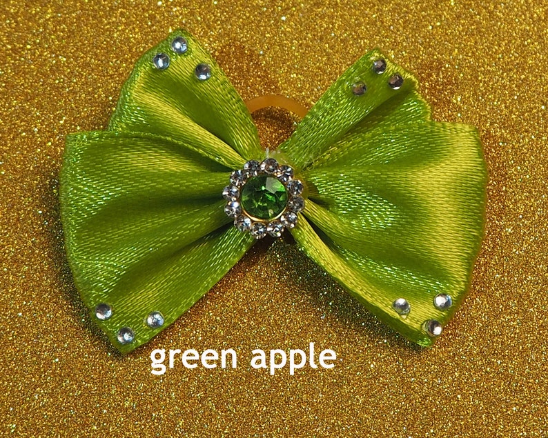 Elegante Schleifen für Hunde green apple