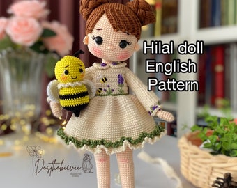 Muñeca hilal amigurumi patrón inglés