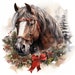 20 Christmas Horse Watercolor, High Quality Jpgs, Digital Downloads ...