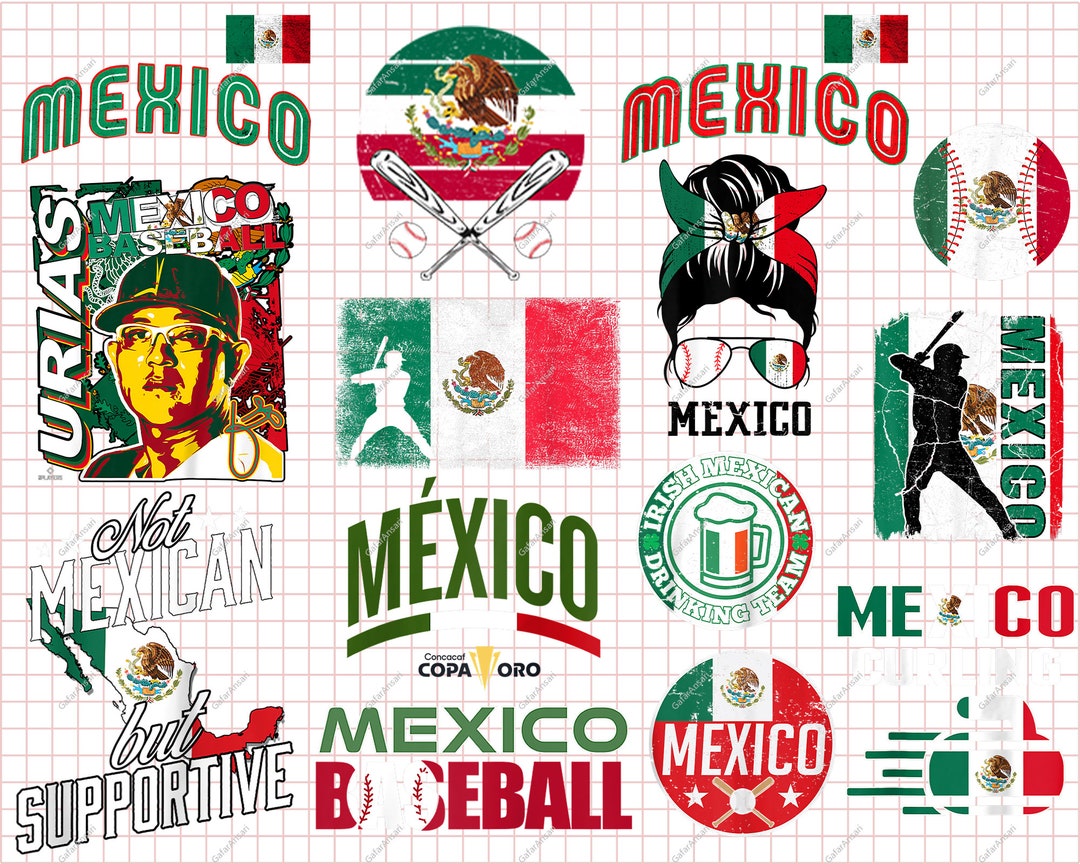 Mexico Baseball 2023 PNG Bundle Mexico World Baseball Classic Etsy