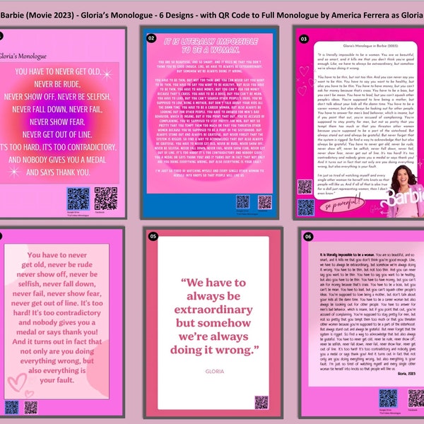 Barbie Movie Monologue - Etsy UK