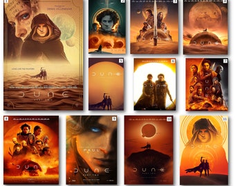 Dune Part Two - Movie Poster, Popular 2024 Movie Posters and Quality Digital Download File, Starring Timothee Chalamet Dune Movie Poster