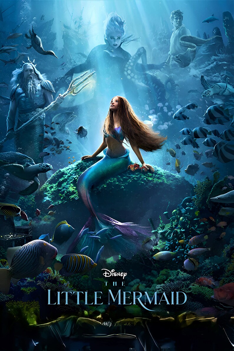 The Little Mermaid 2023 Ariel, Prince Eric, Ursula, King Triton